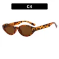 Gafas de sol vintage con estampado de leopardo, lentes marrones y detalles de estrellas - C4-Montura Carey Lentes Marrones