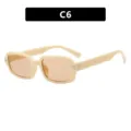 Elegantes gafas de sol cuadradas en color crema con lentes ámbar y detalles de estrellas - Montura Crema Lentes Té