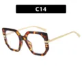 2025 oversized irregular tortoiseshell sunglasses model C14 with gold temples - Tortoise (C14)