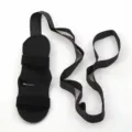 Schwarzer segmentierter Yoga-Stretchinggurt für Beintraining und Flexibilität - Schwarz