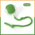 Automatic jumping dog toy ball with green rope and durable texture for pet exercise - Long Rope Style (With Wake-up) / Green