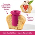 Silicone cupcake corer tool creating a perfect hollow center for cream and fruit fillings - 1 Piece/Pack