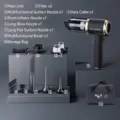Supreme edition cordless handheld vacuum cleaner for car with 10-piece professional accessory set. - Premium Size / 2 Filters + Handbag / Black & Gold