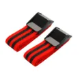 A pair of red and black BFR training bands featuring durable adjustable buckles for workouts - Arm Style / 60x5cm (1 Piece) / Red