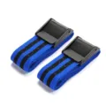Adjustable blue and black elastic BFR bands for blood flow restriction training occlusion - Arm Style / 60x5cm (1 Piece) / Blue