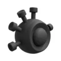 Ergonomic black finger grip exerciser ball for hand strength training and stress relief - Black