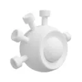 Minimalist white five-finger grip trainer for professional hand exercise and stress relief - White