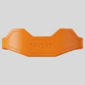 Adjustable orange silicone sports patella strap for knee support and compression - One Size / Orange