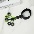 Green and black camouflage finger hand grip strengthener with adjustable wrist strap for workout - Classic camouflage green + belt