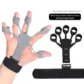 Attrezzo per dita professionale grigio con livelli di resistenza regolabili per la mano - Two-Piece Set With Two Wrist Straps / Nero + Grigio