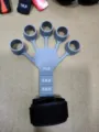 Grey silicone finger strengthener with adjustable resistance levels 6.6LB to 11LB for grip - 6.6/8.8/11LB / Gray