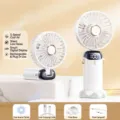 Φορητός ανεμιστήρας Snow Peak White με ψηφιακή οθόνη LED και 5 ρυθμίσεις ταχύτητας - 6000mAh (7-12 ώρες Διάρκεια) / Λευκό του Χιονιού