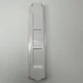 Top view of a durable white plastic kebab maker tool featuring three press compartments - White