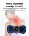 Portable EMS pulse massage sticker with 19 intensity levels and clear LED display screen - LCD Display 8 Modes 19 Levels