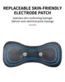 Black butterfly-shaped replacement gel pad for smart EMS pulse cervical massager - Single Massage Patch