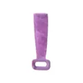 Purple double-sided silicone back scrubber belt with handle for deep exfoliating shower - OPP Packaging / 60 cm / Purple