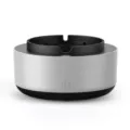 Silver smart electronic ashtray air purifier with smoke suction filter for home - Battery Powered / Gray
