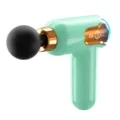 Mini pistola massaggiante elettrica verde menta con display LCD e finiture dorate - Verde