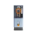 Binnenaanzicht van de 10-in-1 elektronica reinigingsset met diverse borstels en tools - Met Vloeistof / Blauw