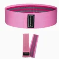 Pink hip resistance band for fitness training and glute shaping with anti-slip grip design. - 7cm Wide Thin / Pink