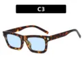 Gafas de sol cuadradas vintage de carey con lentes azul claro, variante color C3 - Carey Azul