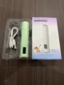 Mini lámpara LED para uñas portátil verde menta con pantalla LCD y cable USB - LCD Verde