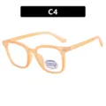 Modische Kinderbrille mit Blaulichtfilter und photochromen Gläsern in Orange C4 - Aprikosenrosa