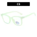 Quadratische selbsttönende Blaulichtfilter-Brille für Kinder in Hellgrün - Modell C6 - Hellgrün
