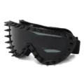 Punk-style black spiked goggles for outdoor sports cycling and skiing protection design - Black Frame Grey Lens (C1)