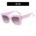 Trendige lavendellila quadratische Brille mit großen Rahmen und elegantem Farbverlauf - Gelee Lila Verlaufsgraue Linse (C13)