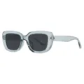 Modern square transparent grey glasses frame with decorative rice nail rivets detail - Transparent Gray Gray Lens