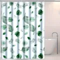 Fresh tropical green plant theme digital print shower curtain for bathroom decoration - Single Shower Curtain 90x180cm / YL-001 (Tropical Greenery)