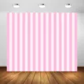 Sfondo fotografico a strisce rosa e bianche per decorazioni di matrimoni e feste. - 95x75cm