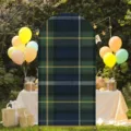 Vintage green plaid arched backdrop cover for outdoor birthday and wedding party decoration - Standard Polyester Style (SGX-003) / 50x120CM