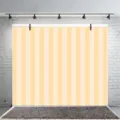 Sfondo fotografico a righe gialle e crema per decorazioni di feste e studi fotografici - Stile a Righe Giallo Chiaro e Crema (SBJ-004) / 95x75cm