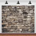 Professional retro stone brick wall photography backdrop for studio portrait background décor - Retro Stone Wall Style (SBJ-008) / 95x75cm