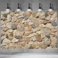 Vintage rustic stone wall photography backdrop for studio photo shoot scene - Retro Stone Wall (SBJ-010) / 95x75cm