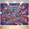 American 250th anniversary backdrop for Independence Day celebration 1776-2026 - SBJ-001 / 95x75cm / Colorful
