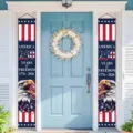 America 250th Anniversary Years of Freedom patriotic porch banners for door decor - Freedom Eagle Style (SDL-003) / 30x150cm
