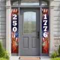 American 250th anniversary porch banners with 1776, Eagle and Liberty Statue design - Statue of Liberty Style (SDL-004) / 30x150cm