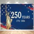 USA 250th anniversary photography backdrop for Independence Day celebration decor - SBJ-003 / 95x75cm / Colorful