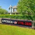 USA Zaunbanner zum 250. Jahrestag, 1776-2026 Gartendekoration für den Unabhängigkeitstag - USA 250. Jubiläum Stil A (SHF-001) / 30x120cm