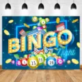 Professionele levendige 3D Bingo thema fotografie achtergrond voor feestdecoratie foto booth - SBJ-002 Stijl / 95x75cm / Zwart