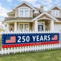 Gedenkbanner zum 250. Jahrestag der USA für die Dekoration von Gartenzäunen im Freien - USA 250. Jahrestag Edition (SHF-005)