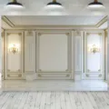 Luxury vintage European palace style photography backdrop featuring ornate gold carvings - European Palace Architecture - Gold Carving (SBJ-011) / 95x75cm