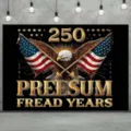 USA 250th anniversary photography backdrop with bald eagle and American flag design - US 250th Anniversary Bald Eagle Style (SBJ-010)