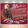 American 250th anniversary backdrop with eagle and flag design - 250th Anniversary Eagle Style (SBJ-016)