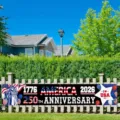 America 250th anniversary banner for Independence Day yard garden patriotic decor - 30x120cm