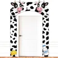 Cartoon farm cow print theme porch door arch decoration for kids birthday party - Cow Print Porch Set (3-Piece Set) / 180x65cm+180x30cm