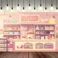 Cartoon pet shop theme photography backdrop for kids party decoration - SBJ-005